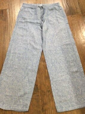Westport Light Blue Wide Leg Drawstring Pants